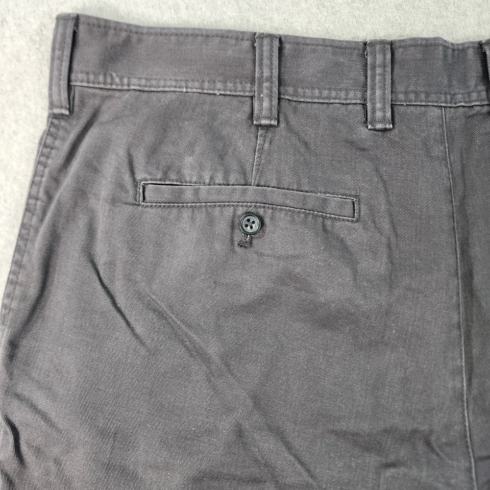 Izod Saltwater Shorts Mens 40x10 Gray Outdoor Cotton‎ Flat Front